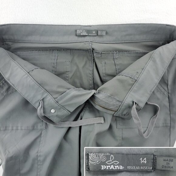 prAna Convertible Hiking Pants Monarch Zip Off Stretch Women's "14" 36x31 - Picture 5 of 12